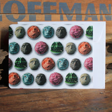 Carved Golf Balls by artist Lauren Wade unique notecards by RadCakes postcard