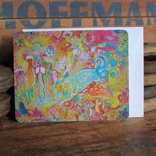 Trippy Underwater squid notecard artwork by Ryan Wade RadCakes postcard Manasquan NJ