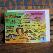 Funny hipster mustache notecards by RadCakes postcard design Sea Girt NJ