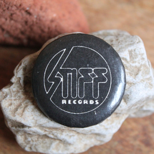 Vintage Stiff Records pinback button