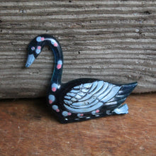 Translucent Swan vintage pin