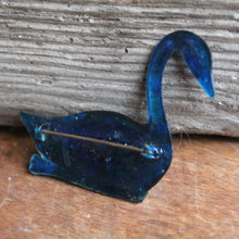 Translucent Swan vintage pin
