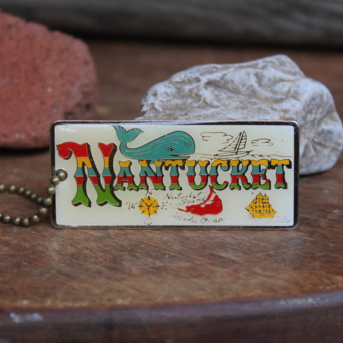 Retro Nantucket keychain