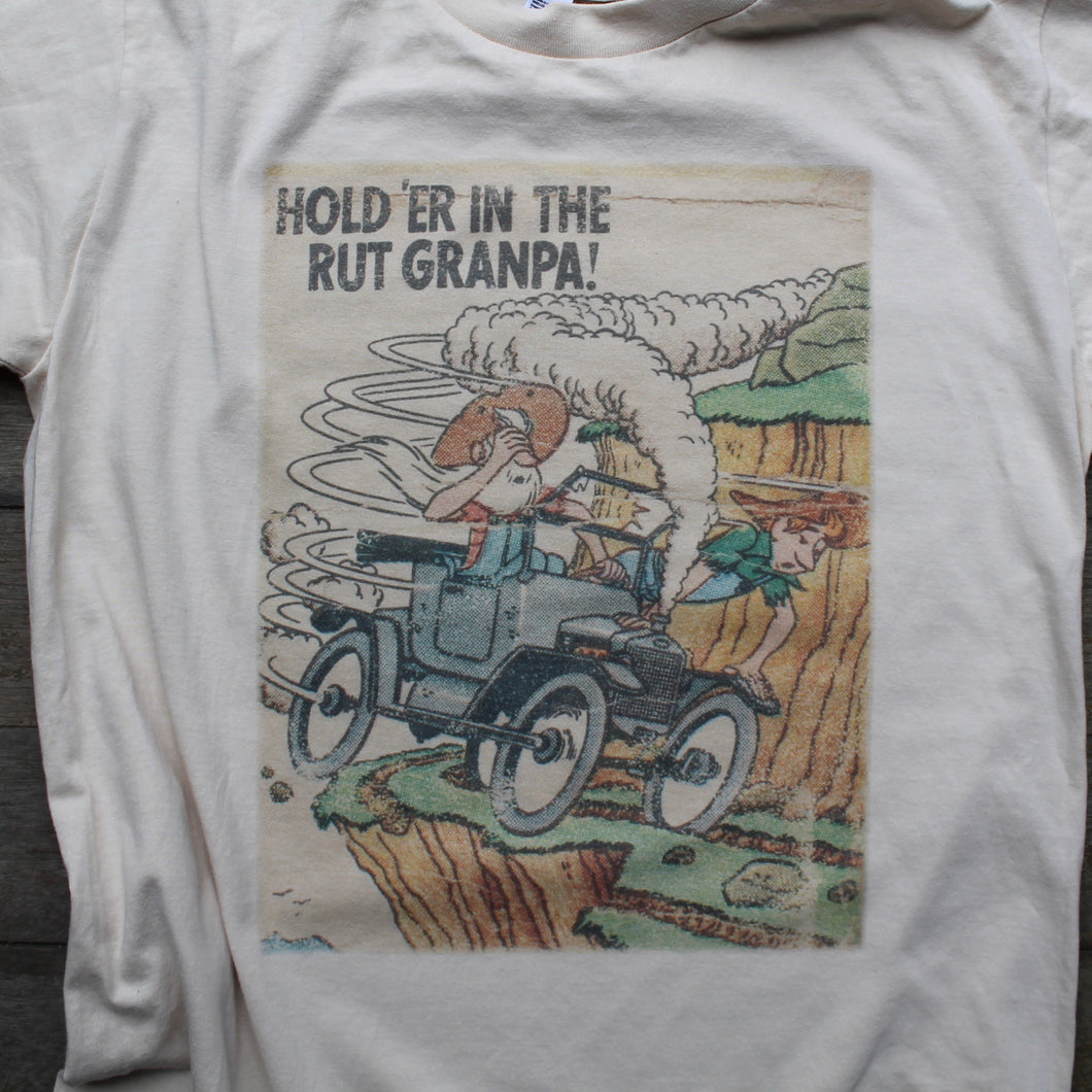 Hold 'er in the rut Granpa shirt vintage matchbook design for sale