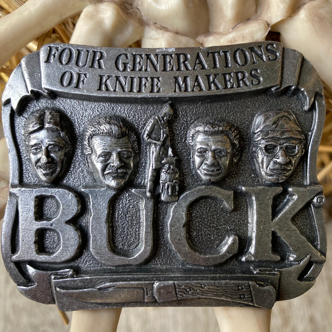 Vintage Buck Knives belt buckle