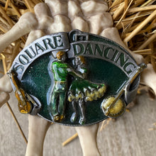 1985 Square Dancing enamel belt buckle