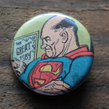 Old Grumpy Superman pinback button - RadCakes Shirt Printing