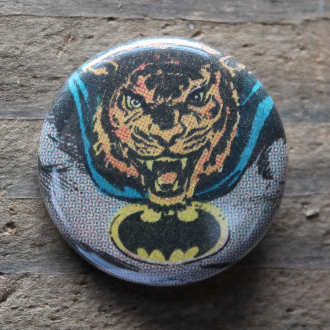 Tiger Batman pinback button