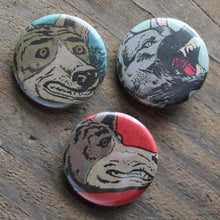 3 Dog pinback buttons - RadCakes Shirt Printing