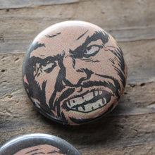 Men with "Crazy Eyes" pinback button set - RadCakes Shirt Printing