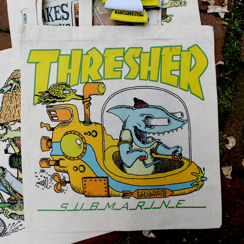 Thresher Submarine reusable canvas tote bag