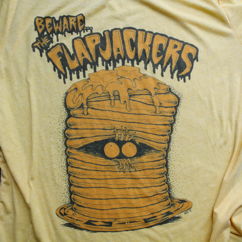 Flapjackers Pancake shirt design funny comix artwork for sale