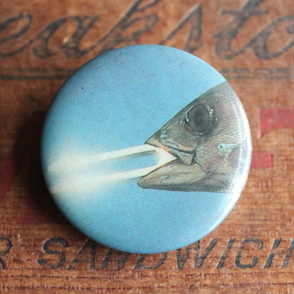Laser Fish pinback button – RAD Shirts Custom Printing