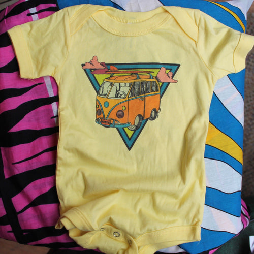 VW Camper Van Bus baby onesie for sale retro design Volkswagen onesie