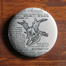 Prehistoric Giraffe Skull 2.25" pinback button - RadCakes Shirt Printing