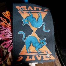 9 LIVES canvas patch