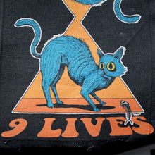 9 LIVES canvas patch