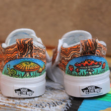 Custom Infant Slip On Sneakers for sale hand drawn with mushrooms