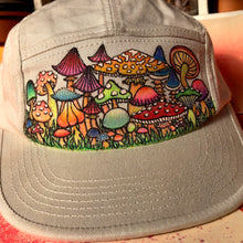 Hand Painted Mushroom 5 Panel Camper Hat