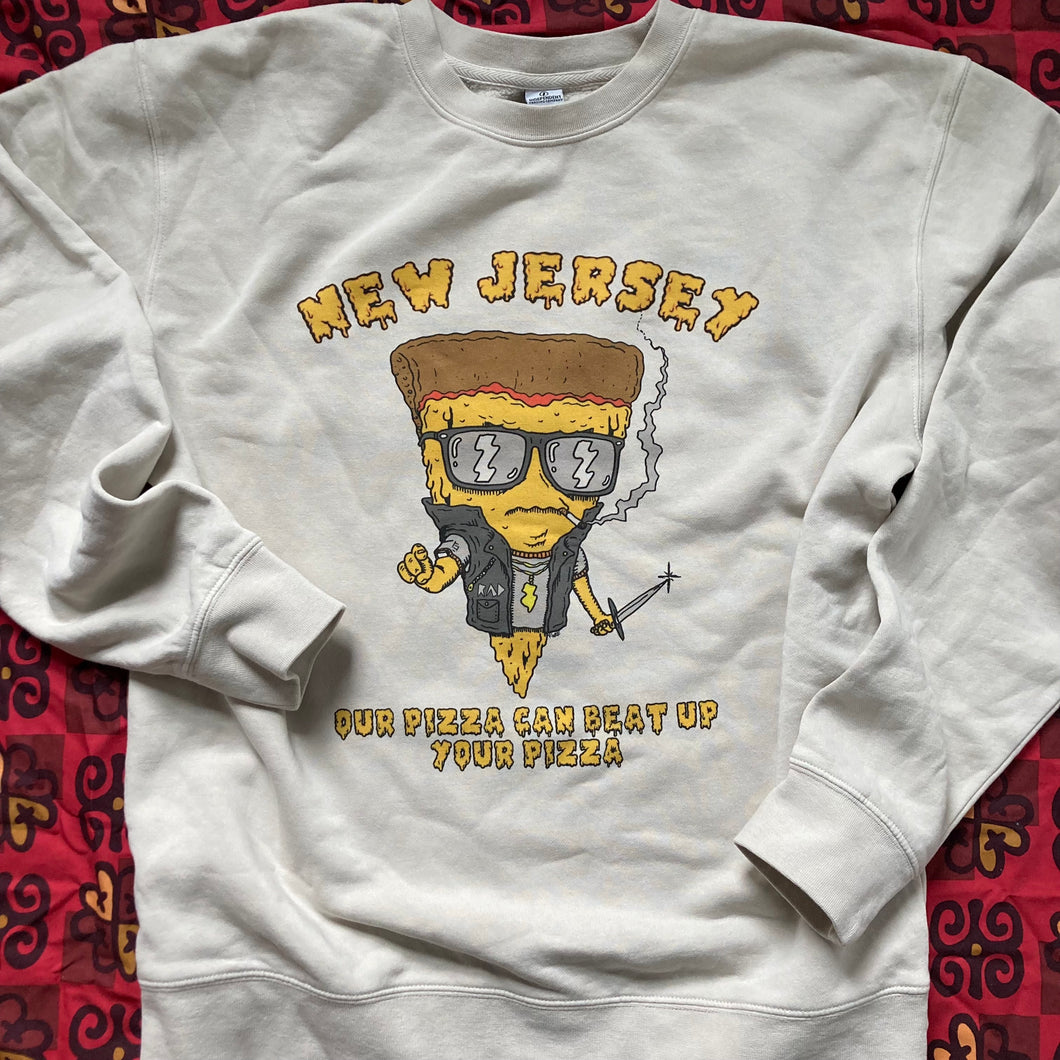 New Jersey Pizza pigment dyed crewneck
