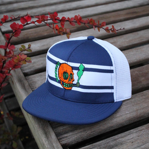 NJ Skull mesh baseball hat (ROYAL BLUE) - RadCakes Shirt Printing