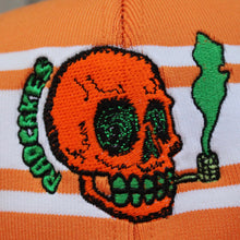 NJ Skull mesh baseball hat (MUSTARD YELLOW) - RadCakes Shirt Printing