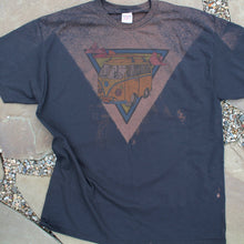 Camper Van shirt black bleached retro surf bus