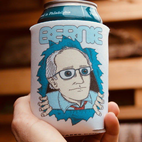 Bernie Sanders beer koozie 2020 Presidential Campaign merchandise Feel the Bern for sale