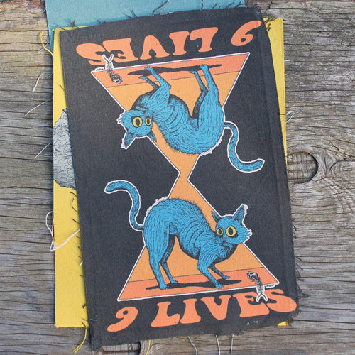 Cat punk patch jacket 9 lives