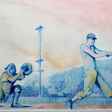 Baseball watercolor for sale by Ryan Wade Manasquan New Jersey artist