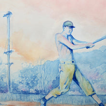 Baseball watercolor for sale by Ryan Wade Radcakes Manasquan NJ