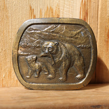 Indiana Metal Works belt buckle Grizzly Bear brass