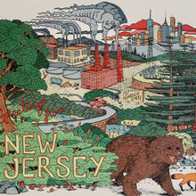 NJ art for sale Greetings from New Jersey postcard illustration Original art by Ryan Wade RAD WAYNE Radcakes