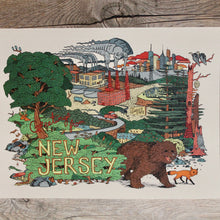 Greetings from New Jersey postcard Original art by Ryan Wade RAD WAYNE Radcakes NJ art for sale