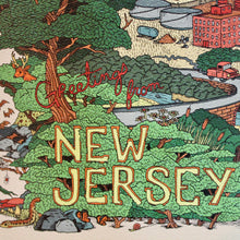 Greetings from New Jersey postcard artwork by Ryan wade for sale at radcakes manasquan nj