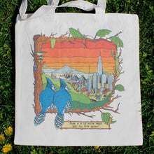 Blue Jays tote bag for sale with funny commentary on quarantine. Illustration by Ryan Wade and available for sale at Radcakes.com and RAD Shirts Custom Printing
