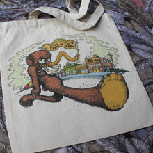 Wooly Mammoth reusable canvas tote bag