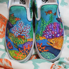 Coral Reef custom Vans Slip On Sneakers