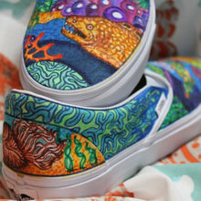Coral Reef custom Vans Slip On Sneakers
