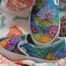 Coral Reef custom Vans Slip On Sneakers