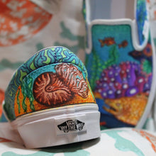 Coral Reef custom Vans Slip On Sneakers