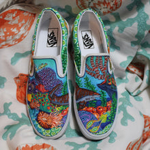 Coral Reef custom Vans Slip On Sneakers