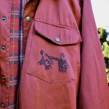 NJ pork roll shirt design for sale on red flannel long sleeve fleece