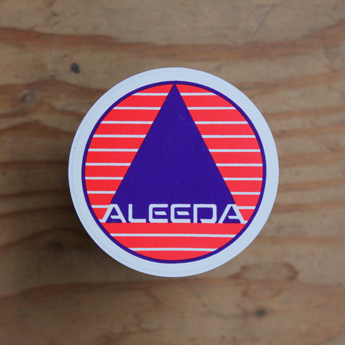 Vintage Aleeda wetsuit surf sticker 1980s surfing style graphic