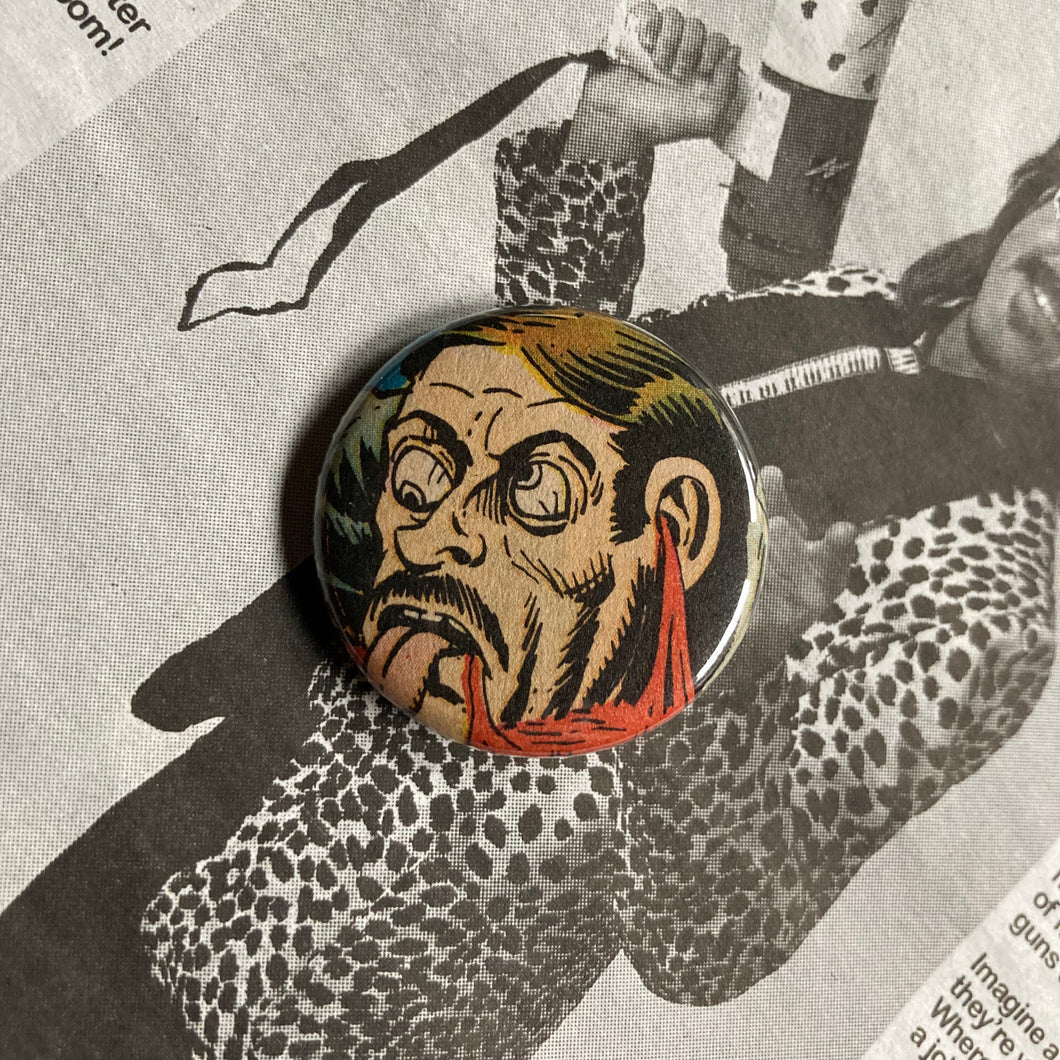 Horror comic Retro pinback buttons for sale Punk Fashion pin collection for sale by RAD Shirts Custom Printing in Manasquan NJ