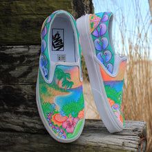 Island Vibes custom Vans Slip On Sneakers