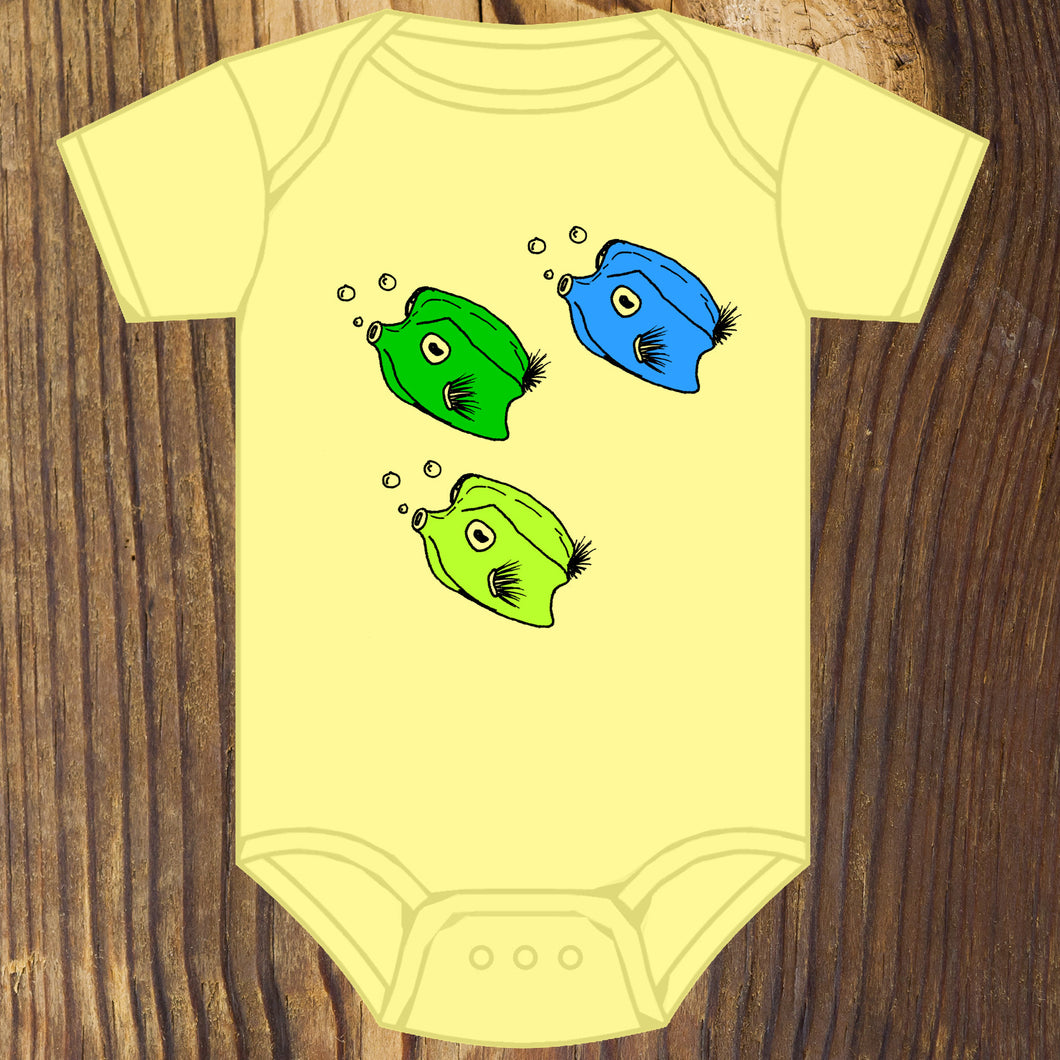 Juvenile Trunk Fish Onesie - RadCakes Shirt Printing