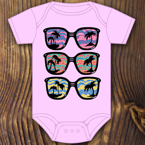 80's Sunglasses Onesie - RadCakes Shirt Printing