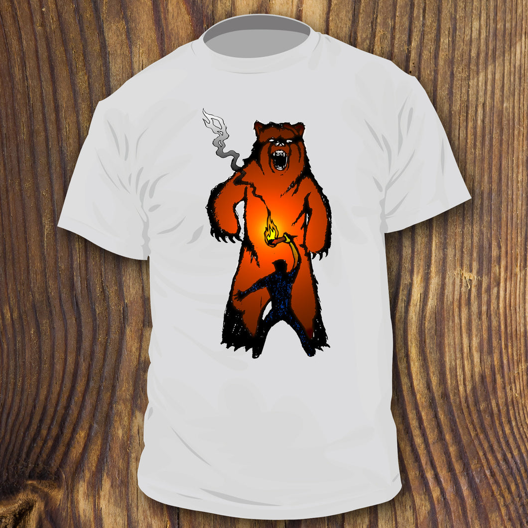 Grizzly Bear Attack shirt - RadCakes Shirt Printing
