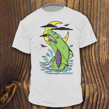 Best Zombie Shark shirt design by RadCakes Shirts Bats and Cheese moon artwork